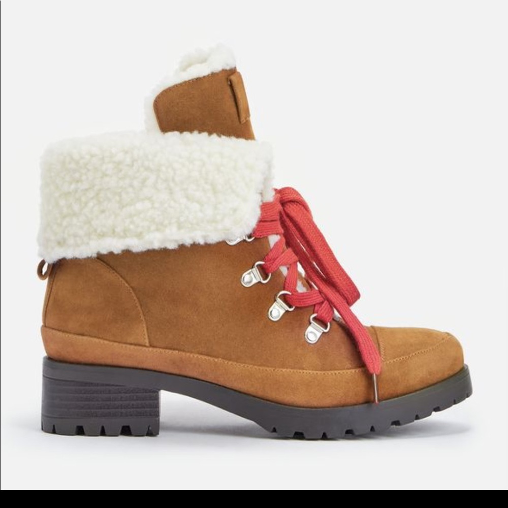 Just Fab Chanice fur lined ankle boots